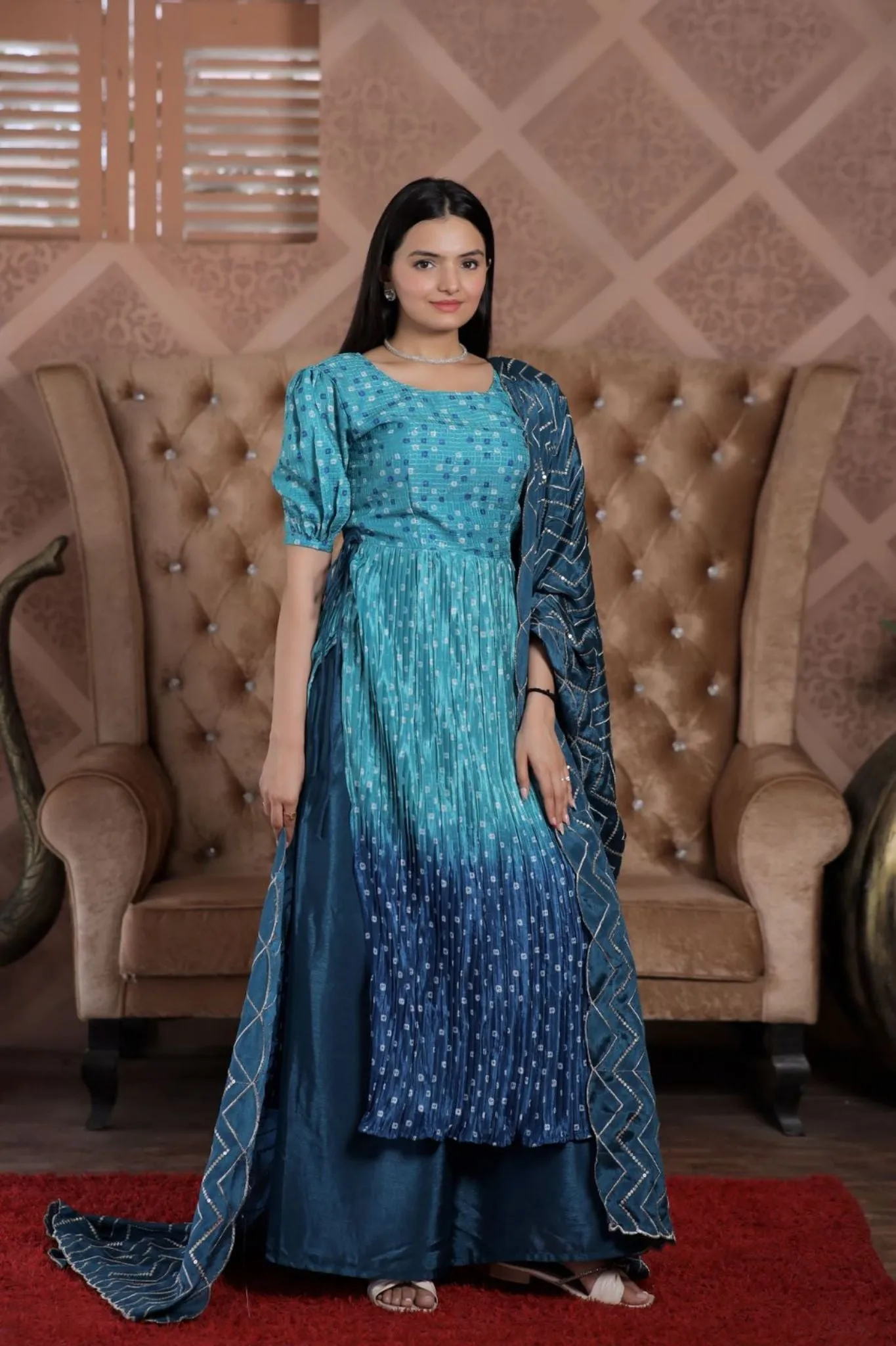 The Elegance Of Rich Digital Print Sharara Set