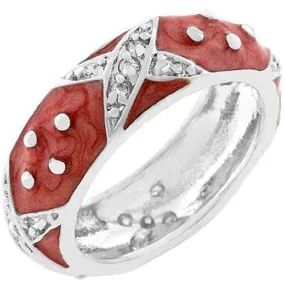 WildKlass Marbled Pink Enamel Ring