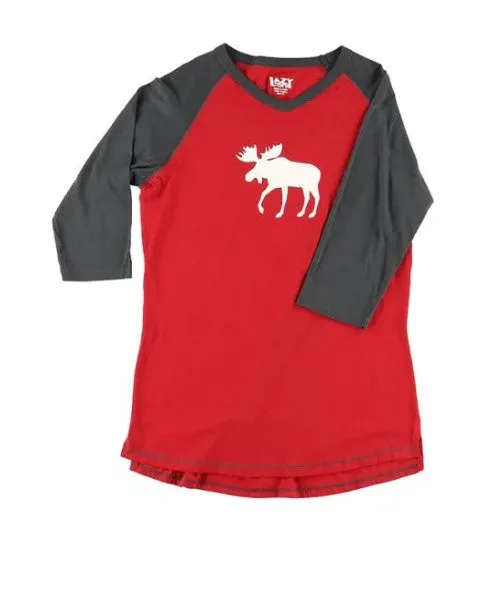 WOMEN'S MOOSE MAPLE TALL PJ TEE