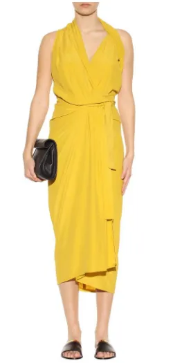 Yellow Wrap Dress