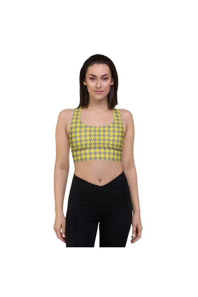 YG Houndstooth Longline sports bra