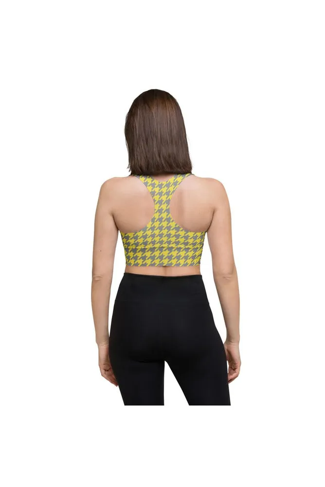 YG Houndstooth Longline sports bra